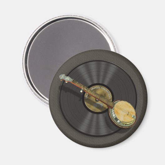 Banjo Muziek Koelkast Magneten (Voorkant / Achterkant)