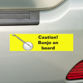 Banjo On Board Bumpersticker (Op auto)