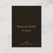 Banjo on Wood Music Instrument ATC Visitekaartje (Achterkant)