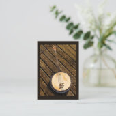 Banjo on Wood Music Instrument ATC Visitekaartje (Staand voorkant)