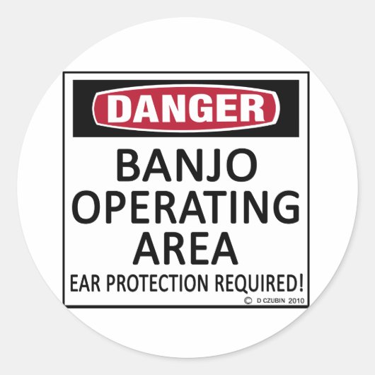 Banjo-operatiegebied Ronde Sticker (Voorkant)