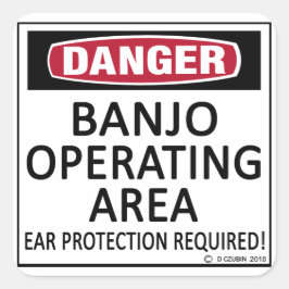 Banjo-operatiegebied Vierkante Sticker