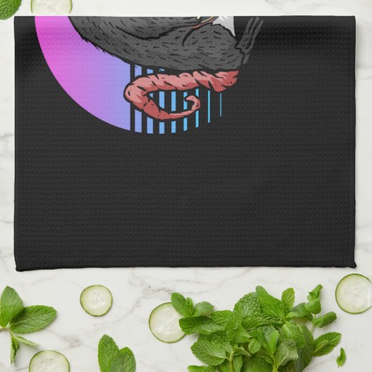 Banjo Opossum Folk Country Music Lover Theedoek (Gevouwen)