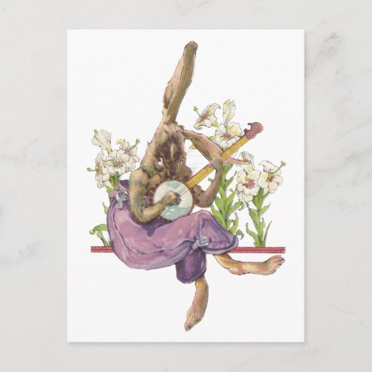 Banjo Palling Bunny Briefkaart (Voorkant)