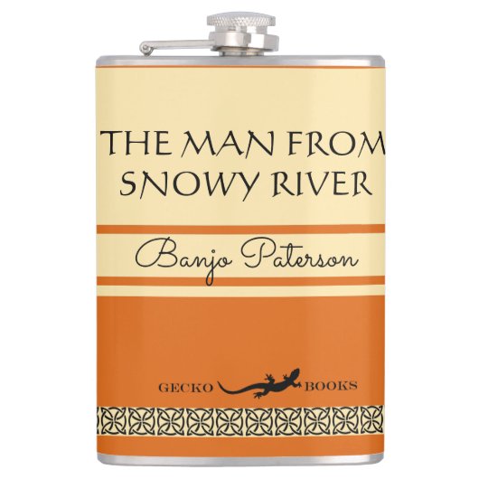 Banjo Paterson Retro Stijl Heupfles (Voorkant)