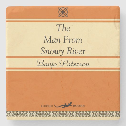 Banjo Paterson Retro Style Stenen Onderzetter (Voorkant)