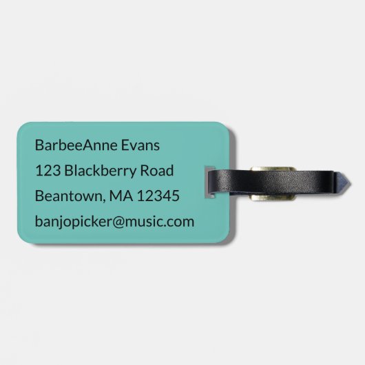 Banjo Personalize Bagagelabel (Achterkant horizontaal)