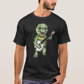 Banjo Picking Turtle Cute Terrapin Music Graphic 1 T-shirt (Voorkant)