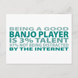 Banjo Player 3% Talent Briefkaart