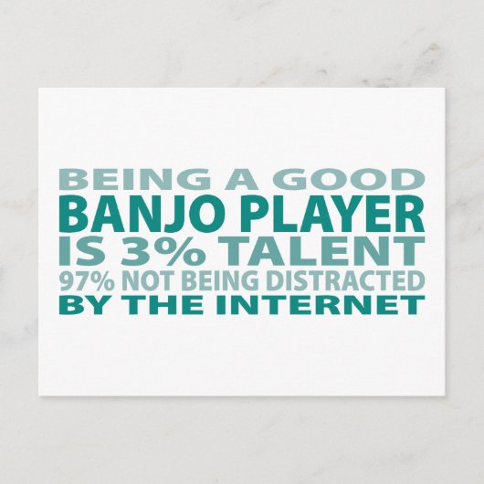 Banjo Player 3% Talent Briefkaart (Voorkant)