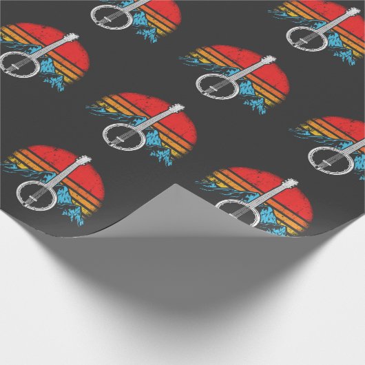  Banjo Player Bluegrass Musician Cadeaupapier (Hoek)