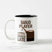 Banjo Player (Funny) Chocolate Tweekleurige Koffiemok (Links)