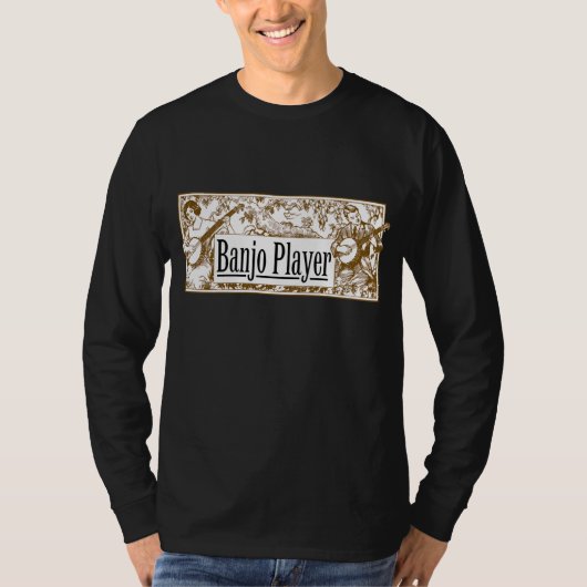Banjo Player Mannen donkerslleve T-Shirt (Voorkant)