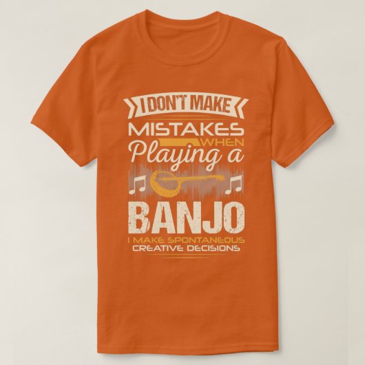 Banjo Player Mistakes T-shirt (Design voorkant)