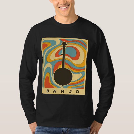  banjo Player Music Retro 1 T-shirt (Voorkant)