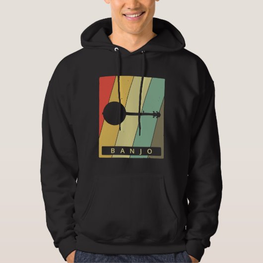  banjo Player Music Retro 5 Hoodie (Voorkant)