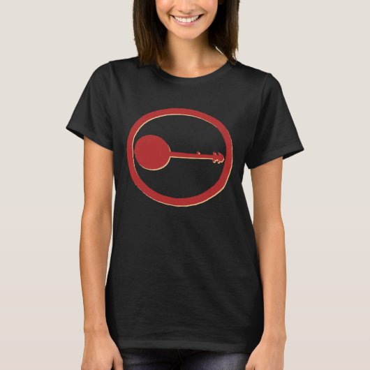  banjo Player Music Retro T-shirt (Voorkant)
