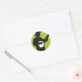 Banjo Player Ronde Sticker (Envelop)
