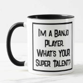 Banjo Player Super Talent. Mok met twee toonkoffie