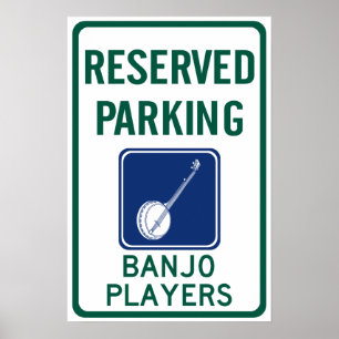 Banjo Players Parking Poster