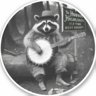 Banjo Raccoon Sticker