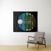 banjo Retro Country Music Gift Bluegrass Wandkleed (In Situ (horizontaal))