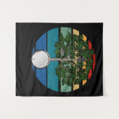banjo Retro Country Music Gift Bluegrass Wandkleed (Voorkant (horizontaal))