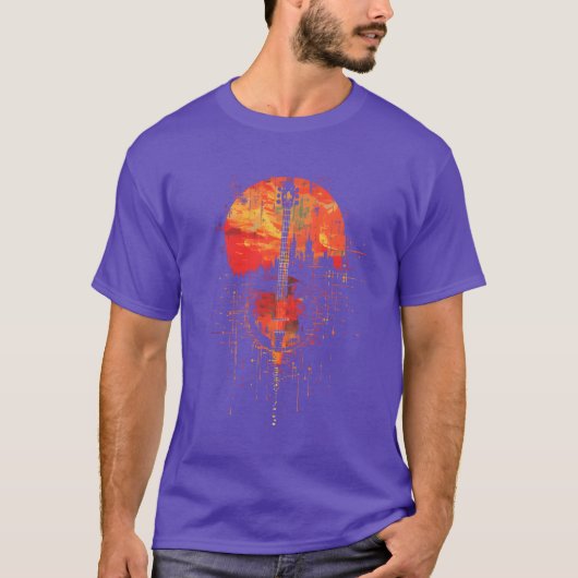 Banjo Retrowave funny T-shirt (Voorkant)