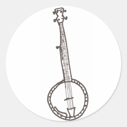 BANJO RONDE STICKER (Voorkant)