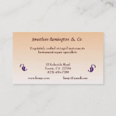 Banjo Sales and Repairs Visitekaartje (Achterkant)