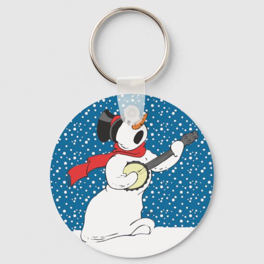 Banjo Snowman Sleutelhanger (Voorkant)