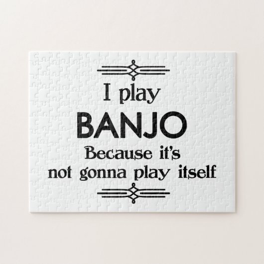 Banjo - Speel zelf Funny Deco Music Legpuzzel (Horizontaal)