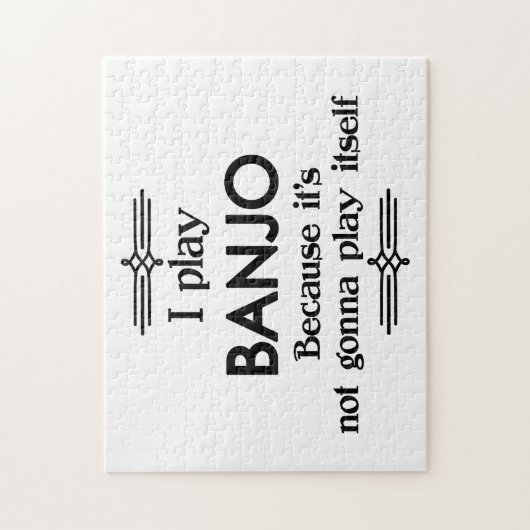 Banjo - Speel zelf Funny Deco Music Legpuzzel (Verticaal)
