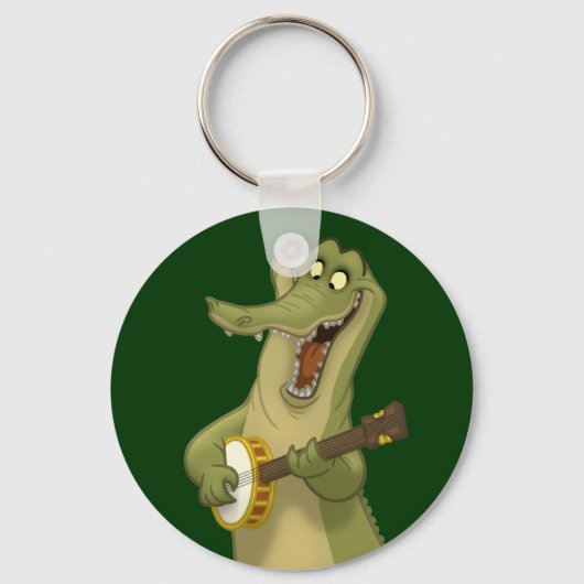 Banjo-Spelende Alligator Sleutelhanger (Voorkant)