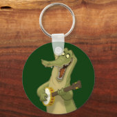 Banjo-Spelende Alligator Sleutelhanger (Voorkant)