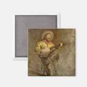 Banjo spelende Ranchero zingende cowboy in het Oud Magneet (Voorkant / Achterkant)