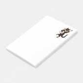 Banjo-spelende zwarte kat post-it® notes (Schuin)