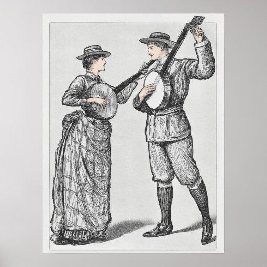banjo spelers print (Voorkant)
