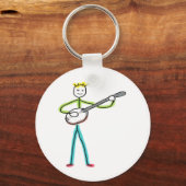 Banjo Stickman Sleutelhanger (Achterkant)