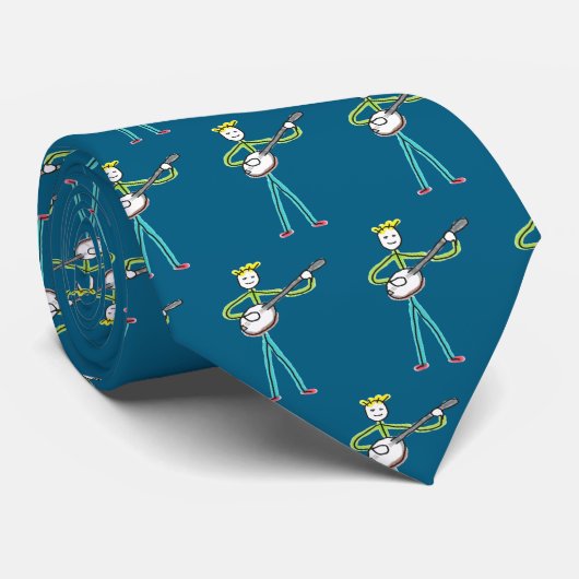 Banjo Stickman Stropdas (Opgerold)