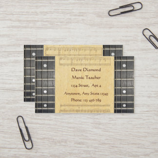 Banjo Strings Fretboard Visitekaartjes