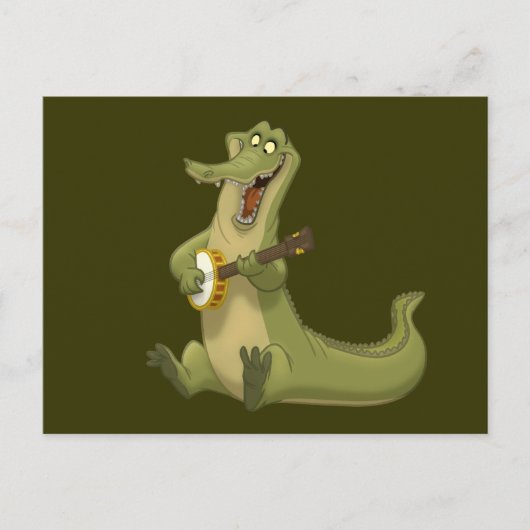 Banjo-Strummin' Gator-Briefkaarten Briefkaart (Voorkant)