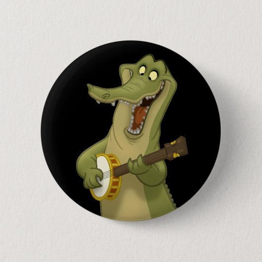 Banjo-Strummin' Gator-Buttonnen Ronde Button 5,7 Cm (Voorkant)