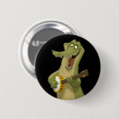 Banjo-Strummin' Gator-Buttonnen Ronde Button 5,7 Cm (Voorkant /achterkant)