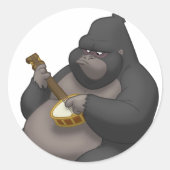 Banjo-Strummin' Gorilla Stickers (Voorkant)