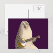 Banjo Strummin' Seal Briefkaart (Voorkant / Achterkant)