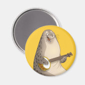 Banjo Strummin' Seal Magnet (Voorkant / Achterkant)