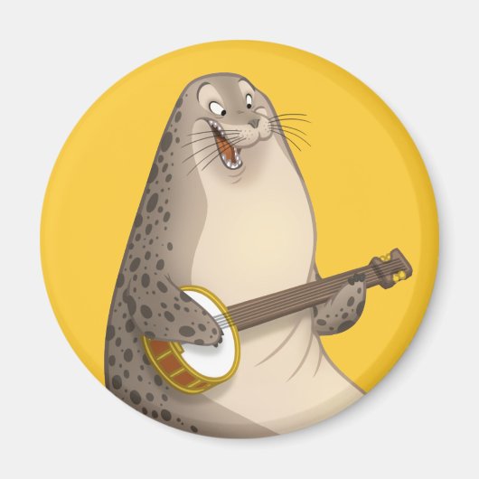 Banjo Strummin' Seal Magnet (Voorkant)