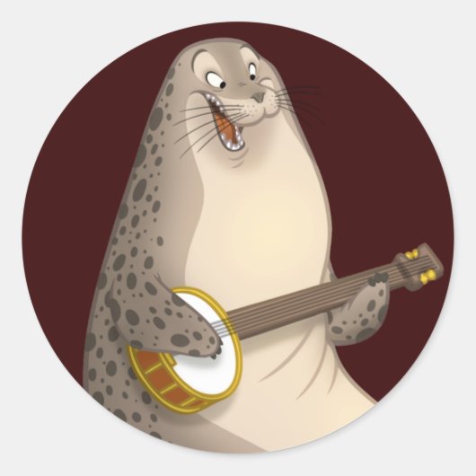Banjo Strummin' Seal Stickers (Voorkant)