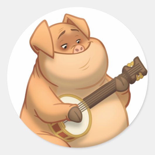 Banjo-Strummin' Varkensvarkens Stickers (Voorkant)